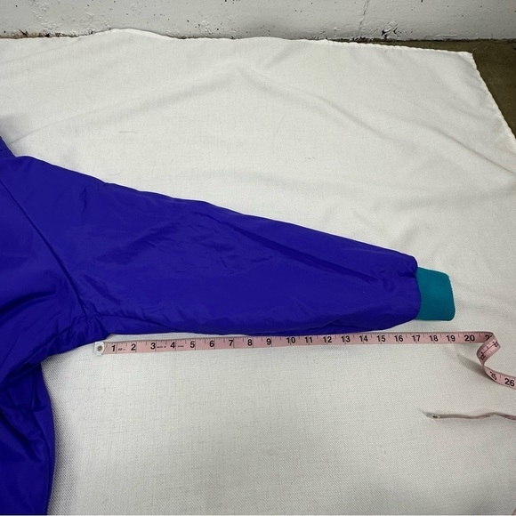 Vintage Columbia Medium Purple & Turquoise Reversible Ski Jacket - Picture 13 of 15